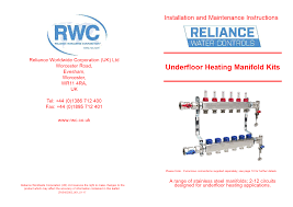 reliance ufh heat pump underfloor