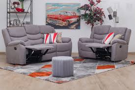 dakota 6 seater fabric recliner sofa