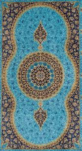 qom silk amiran persian rug blue 120 x