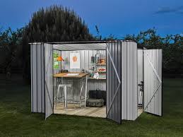 nz made steel timber garden sheds