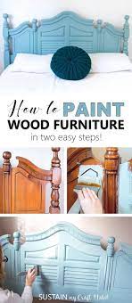 How to Paint Wood Furniture the Easy Way: Beachy Painted Headboard –  Sustain My Craft Habit