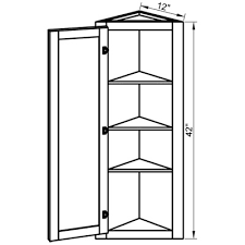 Aw42 42 Wall End Corner Cabinet