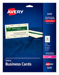 Avery Business Cards 2 X 3 1 2 Inches Laser Printable Ivory Pack Of 250