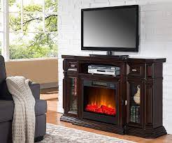 60 Fireplace Console Tv Room Design