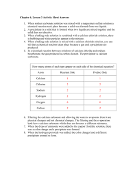 Chapter 6 Lesson 3 Activity Sheet Answers