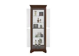 mirrored 5 shelf gallery curio cabinet