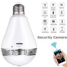 Light Bulb Camera Wifi Panoramic Ip Security Surveillance System With Ir Motion Detection Night Vision Two Way Audio For Home Office Walmart Com Walmart Com