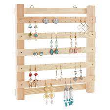 Wall Mounted Wood Earring Display Stand