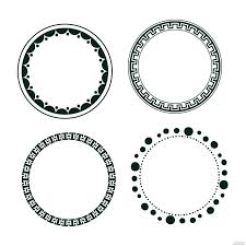 free circle frame vector in