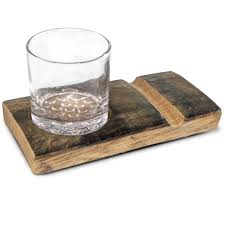 From wood boxed whiskey sets engraved with his name to etched glencairn glasses, our gift ideas will add a touch of refinement to any birthday, anniversary, christmas holiday, or special occasion. Handcrafted Rustic Wooden Whiskey Glass And Cigar Holder Tray Gift Set With Carved Wood Board And Highball Glass Buy Online In Antigua And Barbuda At Antigua Desertcart Com Productid 60951693