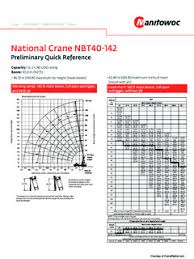 Swing Seat National Nbt40 Series Specifications Cranemarket