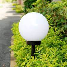 3pc Solar Ball Globe Led Garden Path