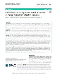 pdf palliative care integration a