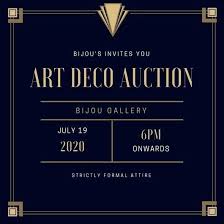 Art Deco Party Invitation Templates Black Gold Template