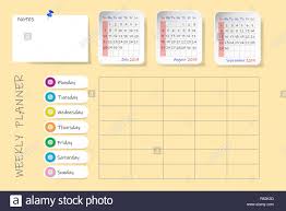 Calendar For Third Quarter Of 2019 Year With Weekly Planner