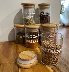 Labels 100ml Glass Jar With Bamboo Lid