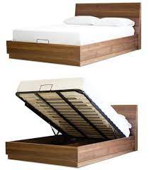 storage bed wood lift living in a shoebox