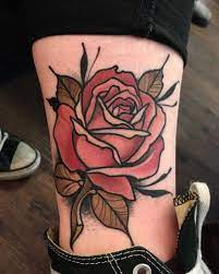 Her front upper area is. Beautiful Neo Traditional Rose Tattoo Body Tattoo Art