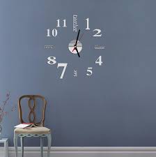 big wall clock modern design 3d diy