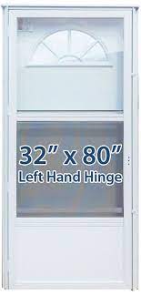 32x80 Aluminum Door Fan Window Lh For