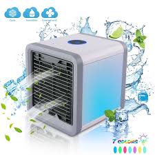 Mini portable air conditioner cooling clean artic air cooler fan humidifier. Mini Usb Portable Air Cooler Fan Air Conditioner 7 Colors Light Desktop Air Cooling Fan Humidifier Purifier For Office Bedroom Air Conditioners Aliexpress