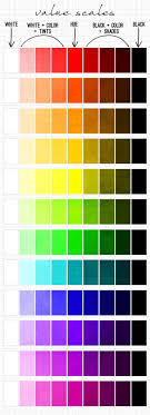 Color Value Scale Reference Chart Color Tintsandshades