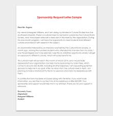 sponsorship request letter format