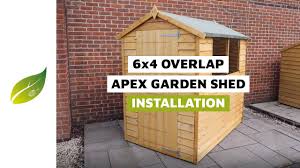 6 x 4 overlap apex shed installation