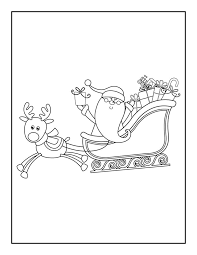 30 santa s reindeer coloring pages