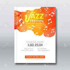 Jazz Music Vector Poster Templates Set Hand Drawn Watercolor
