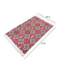 red fl cotton 4 ft x 6 ft