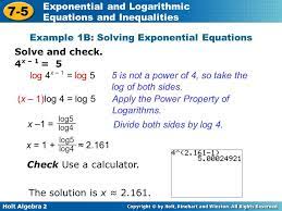 Exponential Solving Equations