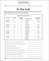 middle school science worksheets