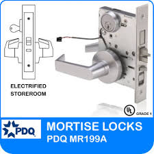 Grade 1 Electrified Storeroom Mortise Locks Pdq Mr199a J Series Sectional Trim