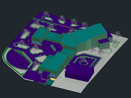 3d Cultural Center In Autocad