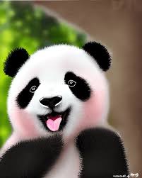 cute baby panda bear graphic creative