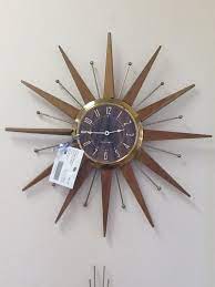 vintage westclox starburst wall clock