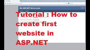 how to create first in asp net