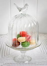 mini birdcage cloche glass cake stand