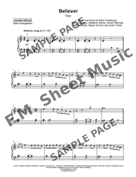 Low prices on new & used music. Believer Easy Piano By Imagine Dragons F M Sheet Music Pop Arrangements By Jennifer Eklund