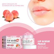 peach lip scrub lightens lip lines