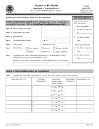 Fee Waiver Form Uscis Free Download