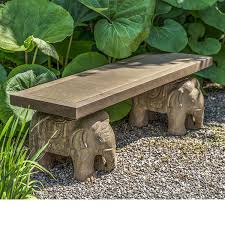 Elephant Bench Cast Stone Seating