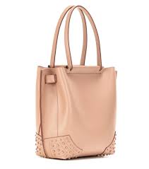 Tods Shoes Rack Tods Gommini Small Leather Tote Pink Women