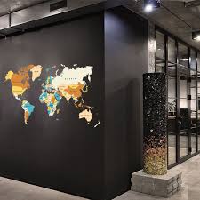 Map With Countries Named Wall Decal