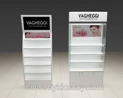 luxury white cosmetic display stand