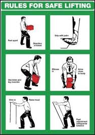 Rules For Safe Lifting Illustrated Manual Handling Health Safety Wall Chart