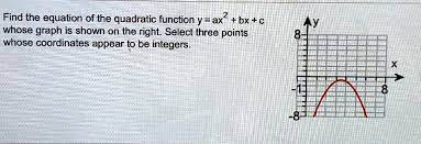 Quadratic Function Y A 2 Bx C