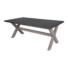 concrete wood garden dining table