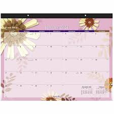 flowers monthly desk pad
